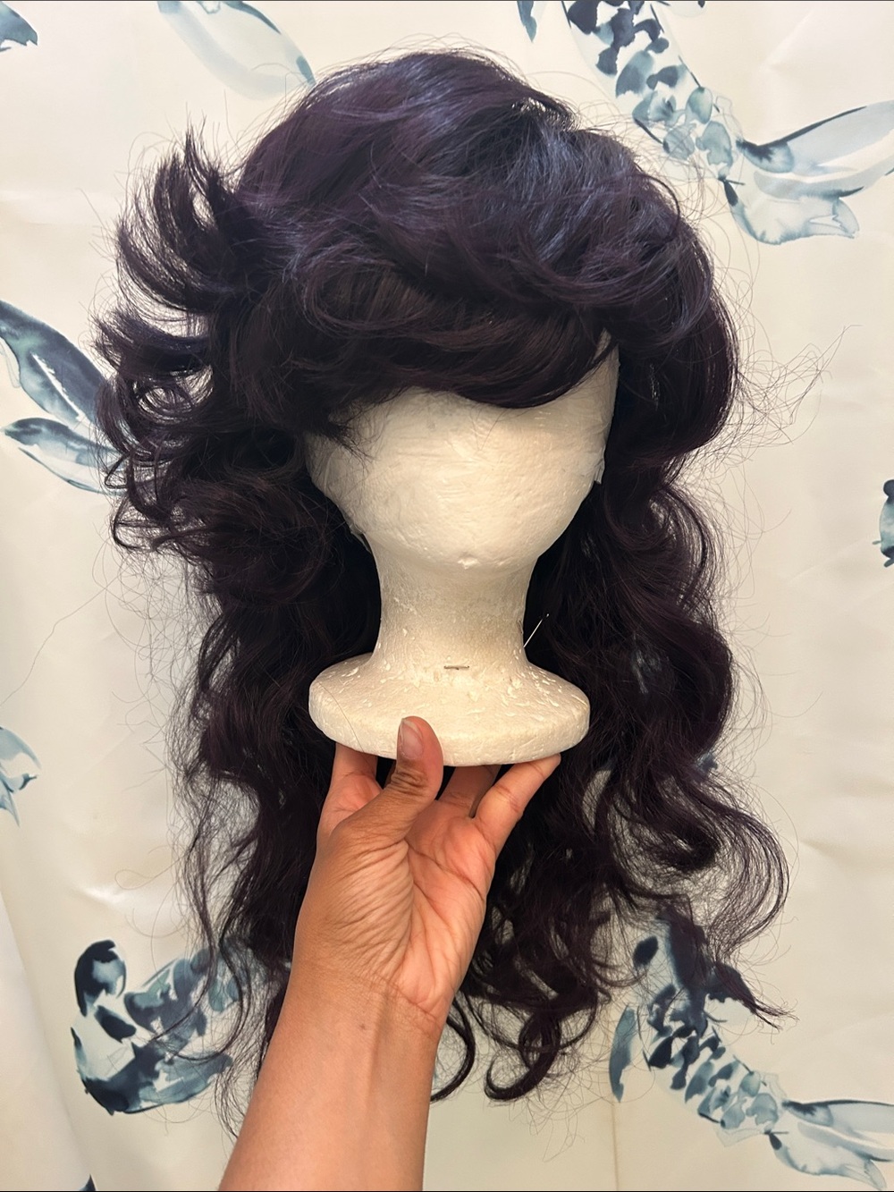 Deep Violet Wavy Women's Hair Extension - Rich Purple Shade